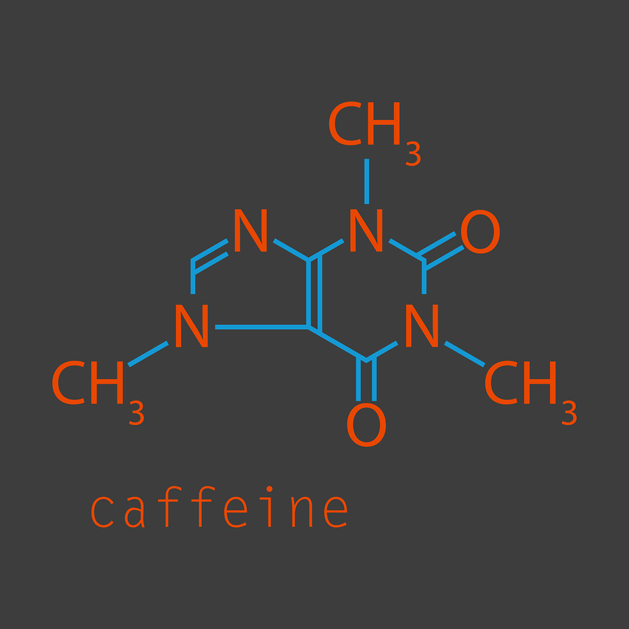 bold caffeine molecule